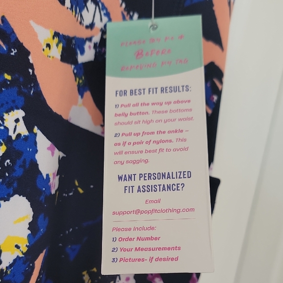 NWT POP Fit Multicolor Leggings Size M - Picture 7 of 11